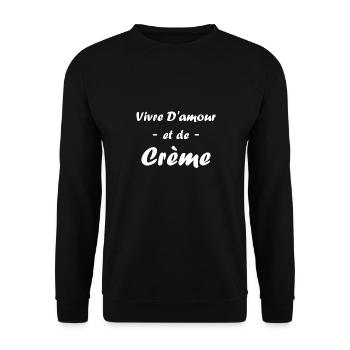 Humour crème fraiche - Sweat-shirt Unisexe - noir - Devant - Alina (178cm) & Michal (187cm)