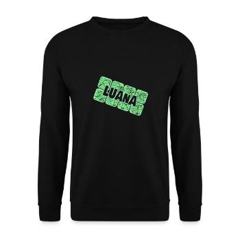 First name Luana - Unisex Sweatshirt - black - Front - Alina (178cm) & Michal (187cm)