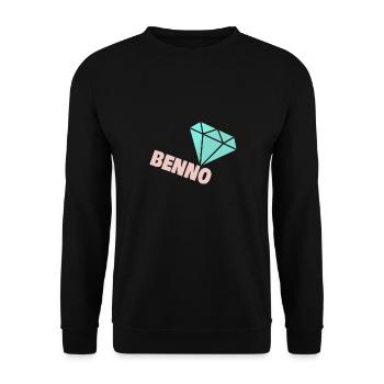 Benno as Edel - Unisex Sweatshirt - black - Front - Alina (178cm) & Michal (187cm)
