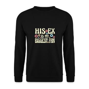 His Ex Is My Biggest Fan Ex-Girlfriend Break Up - Unisex Pullover - Schwarz - Vorne - Alina (178cm) & Michal (187cm)
