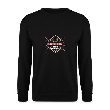 Cadeau pour Kathrin - Sweat-shirt Unisexe - noir - Devant - Alina (178cm) & Michal (187cm)
