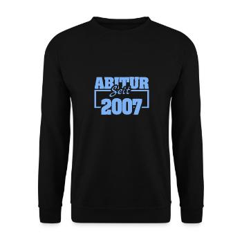 Graduated from high school in 2007 - Unisex Sweatshirt - black - Front - Alina (178cm) & Michal (187cm)
