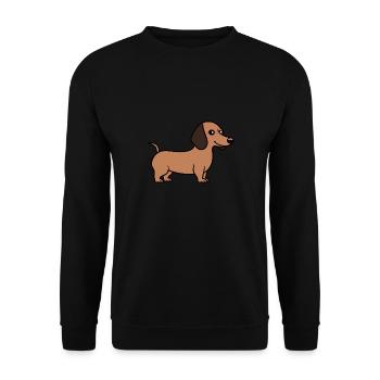 Humour chien teckel - Sweat-shirt Unisexe - noir - Devant - Alina (178cm) & Michal (187cm)