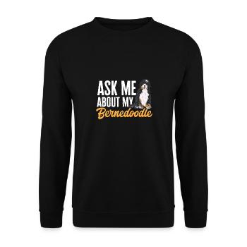 Bernedoodle Dog - Unisex Sweatshirt - black - Front - Alina (178cm) & Michal (187cm)