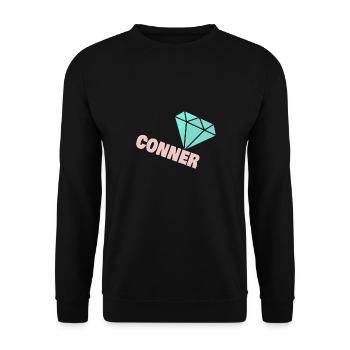 Conner - Sweat-shirt Unisexe - noir - Devant - Alina (178cm) & Michal (187cm)