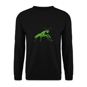 Gottesanbeterin - Unisex Pullover - Schwarz - Vorne - Alina (178cm) & Michal (187cm)