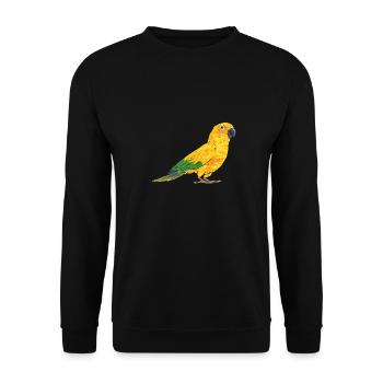 Parakeet, Parrot, Parakeet, Bird - Unisex Sweatshirt - black - Front - Alina (178cm) & Michal (187cm)