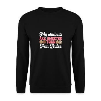 Concha Hispanique Mexicain Pan Dulce - Sweat-shirt Unisexe - noir - Devant - Alina (178cm) & Michal (187cm)