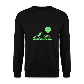 Kilimanjaro as climbing - Unisex Sweatshirt - black - Front - Alina (178cm) & Michal (187cm)