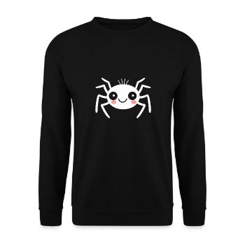 Spinne - Unisex Pullover - Schwarz - Vorne - Alina (178cm) & Michal (187cm)