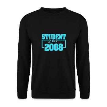 Student 2008 - Unisex Sweatshirt - black - Front - Alina (178cm) & Michal (187cm)