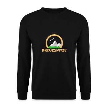 Kreuzspitze as a trekking - Unisex Sweatshirt - black - Front - Alina (178cm) & Michal (187cm)