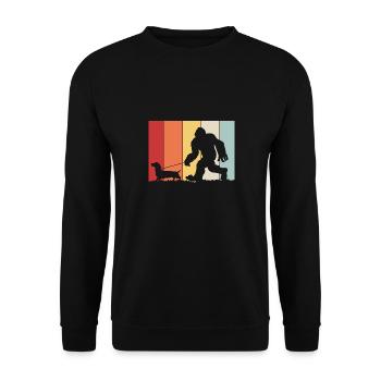 Dachshund - Unisex Sweatshirt - black - Front - Alina (178cm) & Michal (187cm)