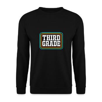 3rd Grade - Unisex Sweatshirt - black - Front - Alina (178cm) & Michal (187cm)