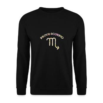 Zodiac sign Scorpio - Unisex Sweatshirt - black - Front - Alina (178cm) & Michal (187cm)