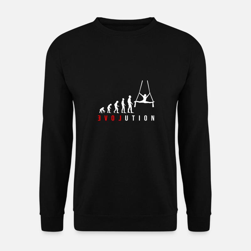 Seidentuch Tanz - Aerial Silks oder Aerial Dance - Unisex Pullover - Schwarz