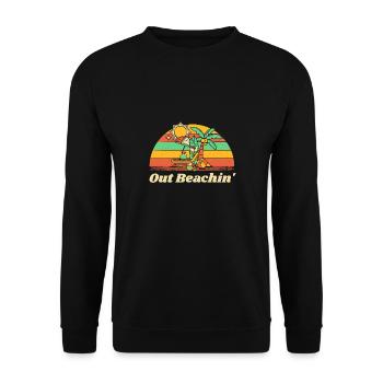 Out Beachin' Beach Été Océan Tropical Famille - Sweat-shirt Unisexe - noir - Devant - Alina (178cm) & Michal (187cm)