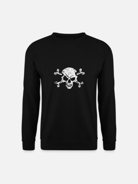 Grunge Pirate Skull And Crossbones - Unisex Sweatshirt - black
