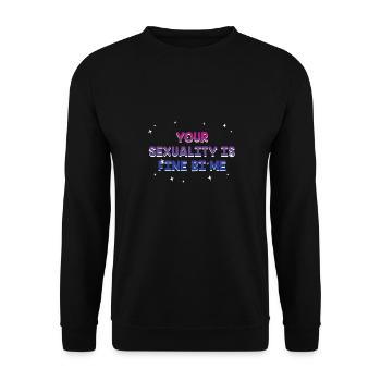 Ta sexualité est bien Bi Me Bisexuel - Sweat-shirt Unisexe - noir - Devant - Alina (178cm) & Michal (187cm)