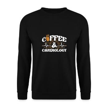 Kardiologie Krankenschwester Kardiologe - Unisex Pullover - Schwarz - Vorne - Alina (178cm) & Michal (187cm)