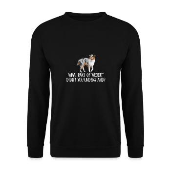 Miniature Australian Shepherd - Unisex Sweatshirt - black - Front - Alina (178cm) & Michal (187cm)
