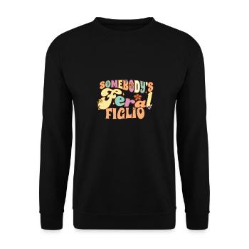 Quelqu’un Fils Italien Figlio Famille Sauvage - Sweat-shirt Unisexe - noir - Devant - Alina (178cm) & Michal (187cm)