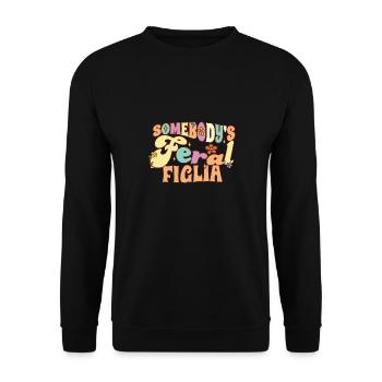 Quelqu’un Feral Figlia Fille italienne Wild - Sweat-shirt Unisexe - noir - Devant - Alina (178cm) & Michal (187cm)