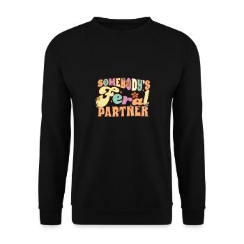 Le partenaire sauvage de quelqu’un mari femme jeu de mots familial - Sweat-shirt Unisexe - noir - Devant - Alina (178cm) & Michal (187cm)
