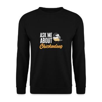 Observation des oiseaux mésanges - Sweat-shirt Unisexe - noir - Devant - Alina (178cm) & Michal (187cm)