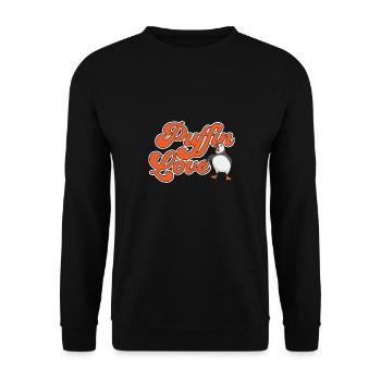 puffin puffin auke birds Lunde - Unisex Sweatshirt - black - Front - Alina (178cm) & Michal (187cm)