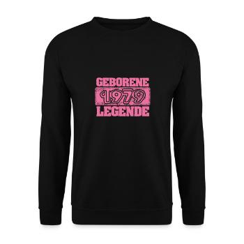 1979 - Unisex Pullover - Schwarz - Vorne - Alina (178cm) & Michal (187cm)