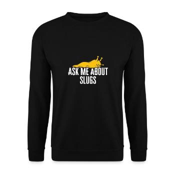 Banana Snail Snail - Unisex Sweatshirt - black - Front - Alina (178cm) & Michal (187cm)