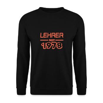 Lehrerin 1978 - Unisex Pullover - Schwarz - Vorne - Alina (178cm) & Michal (187cm)