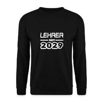 Lehrerin 2029 - Unisex Pullover - Schwarz - Vorne - Alina (178cm) & Michal (187cm)