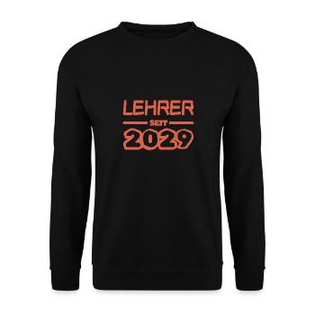 Lehrerin 2029 - Unisex Pullover - Schwarz - Vorne - Alina (178cm) & Michal (187cm)