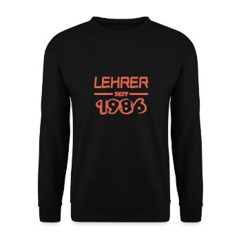 1986 - Unisex Pullover - Schwarz - Vorne - Alina (178cm) & Michal (187cm)