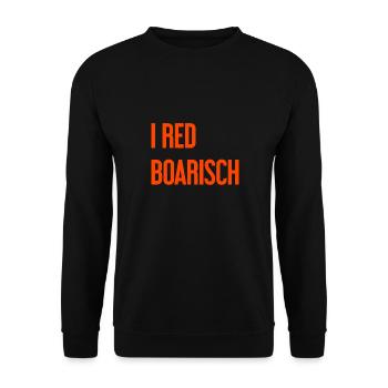 I red boarisch - Unisex Pullover - Schwarz - Vorne - Alina (178cm) & Michal (187cm)