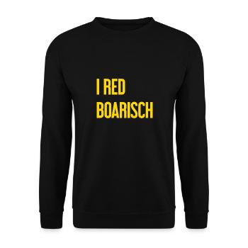 I red boarisch - Unisex Pullover - Schwarz - Vorne - Alina (178cm) & Michal (187cm)