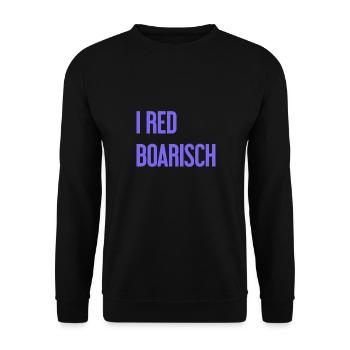 I red boarisch - Unisex Pullover - Schwarz - Vorne - Alina (178cm) & Michal (187cm)