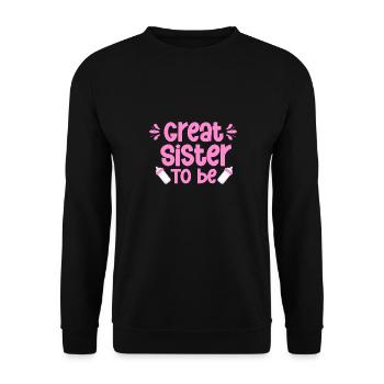 Annonce de bébé sexe révéler bébé fête soeur - Sweat-shirt Unisexe - noir - Devant - Alina (178cm) & Michal (187cm)