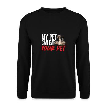 Ball Python Snake King Python - Unisex Sweatshirt - black - Front - Alina (178cm) & Michal (187cm)