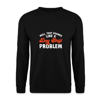 Night Shift Nurse - Unisex Sweatshirt - black - Front - Alina (178cm) & Michal (187cm)