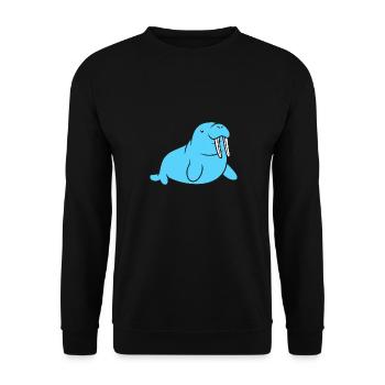 Walrus - Unisex Sweatshirt - black - Front - Alina (178cm) & Michal (187cm)