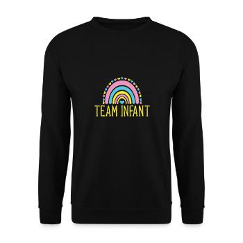 Kindergarten Teacher Daycare Center Educator - Unisex Sweatshirt - black - Front - Alina (178cm) & Michal (187cm)