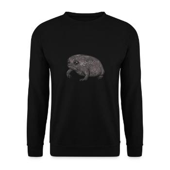 Black Rain Frog Breviceps Fuscus Frog - Unisex Sweatshirt - black - Front - Alina (178cm) & Michal (187cm)