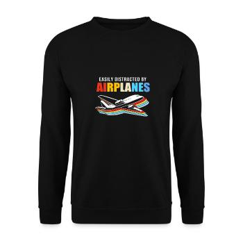 Air traffic controller - Unisex Sweatshirt - black - Front - Alina (178cm) & Michal (187cm)