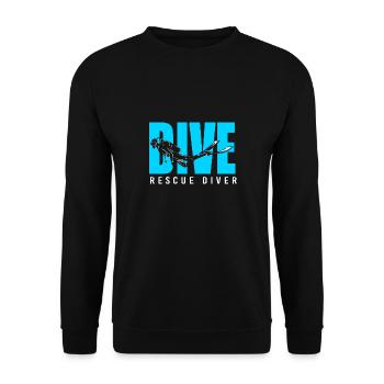 Tauchen - Unisex Pullover - Schwarz - Vorne - Alina (178cm) & Michal (187cm)