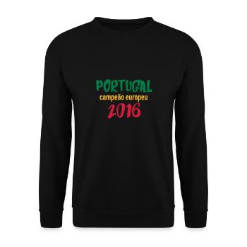 Portugal - Unisex Sweatshirt - black - Front - Alina (178cm) & Michal (187cm)