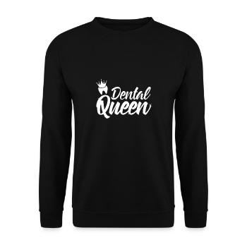 Dentist Queen | Dentistry Profession Gift Ideas - Unisex Sweatshirt - black - Front - Alina (178cm) & Michal (187cm)