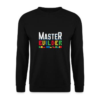 Master Builder Building Blocks Brick Builders Toys - Unisex Sweatshirt - black - Front - Alina (178cm) & Michal (187cm)
